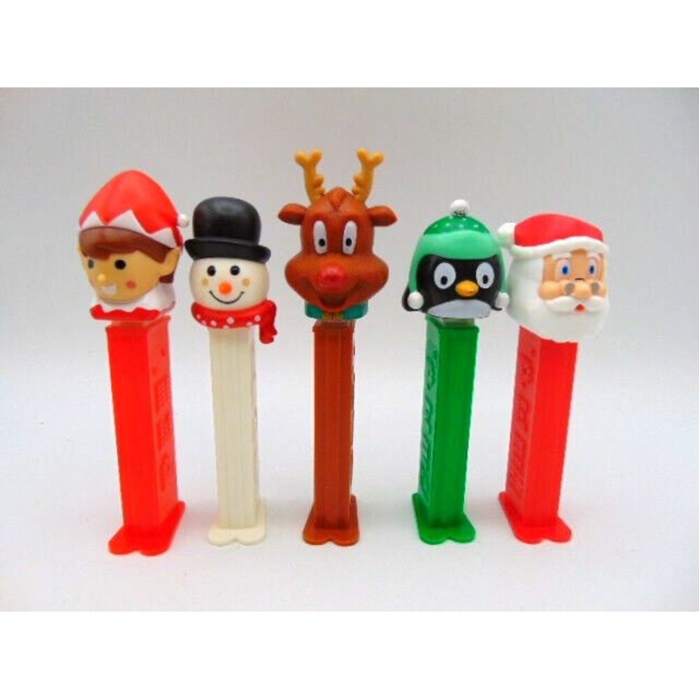Lot of 5 Christmas Pez Dispensers Santa, Rudolph, Snowman, Elf & Penguin